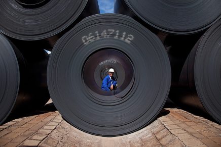 Fotogalerie-Industrie Stahl Coils in Salzgitter