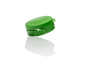 Produktfoto für einen online-Shop: grüner Deckel aus Kunststoff